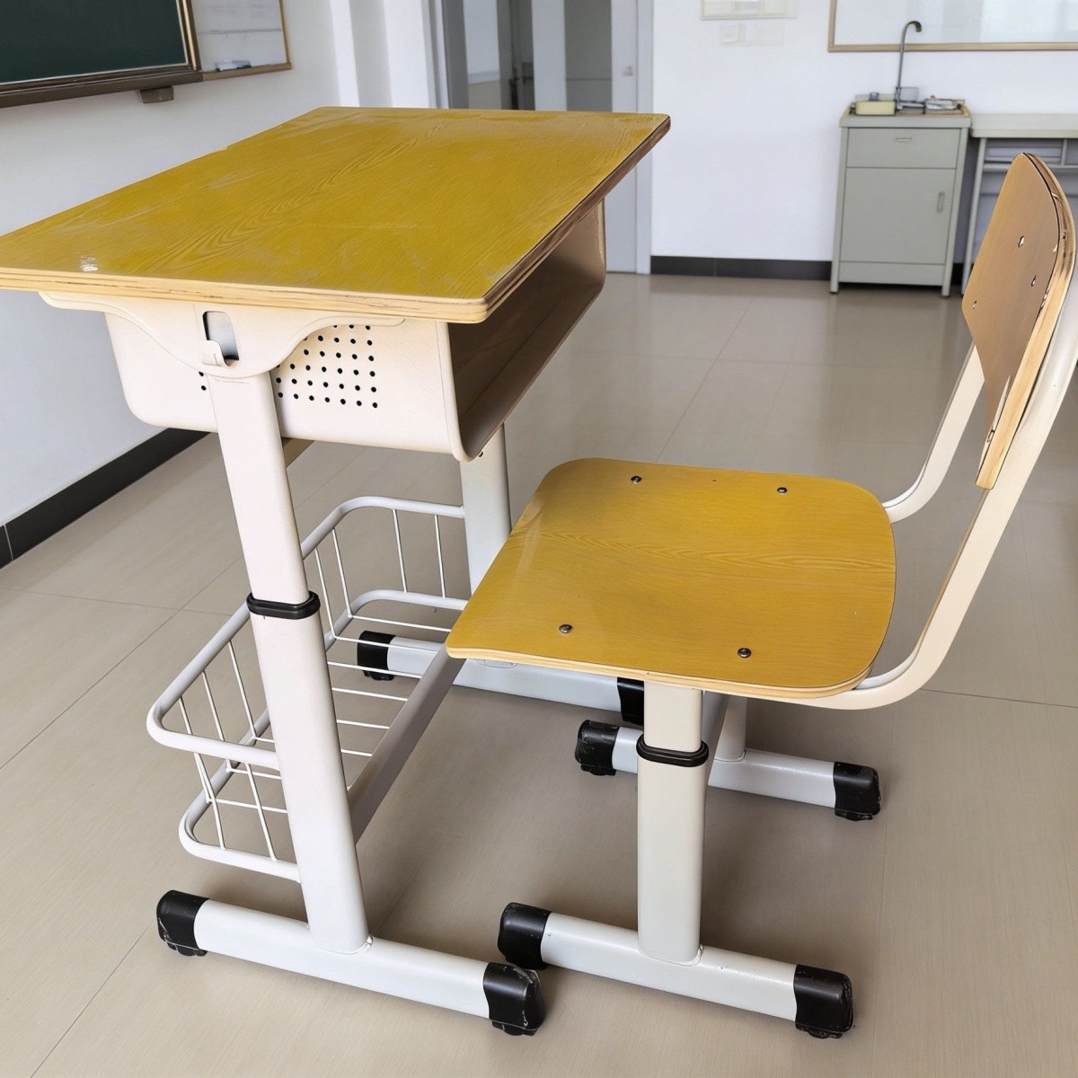 Thickened school desk and chair set for primary and secondary school students, home tutoring class writing desk, children's study desk, training class desk
