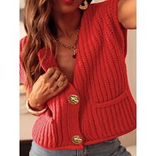 K 28669 Pocket Sleeves Knit Vest �ڴ�ᘿ����� �W���L���