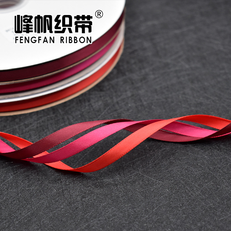 0.6cm encrypted satin polyester ribbon Lolita clothing accessories decorative handmade diy bow ribbon