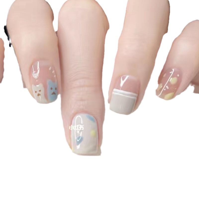 Nuevo 20 pegatinas de uñas 20 pegatinas de dedo completo para hornear pegatinas sin lámpara en stock pegatinas de uñas transfronterizas al por mayor