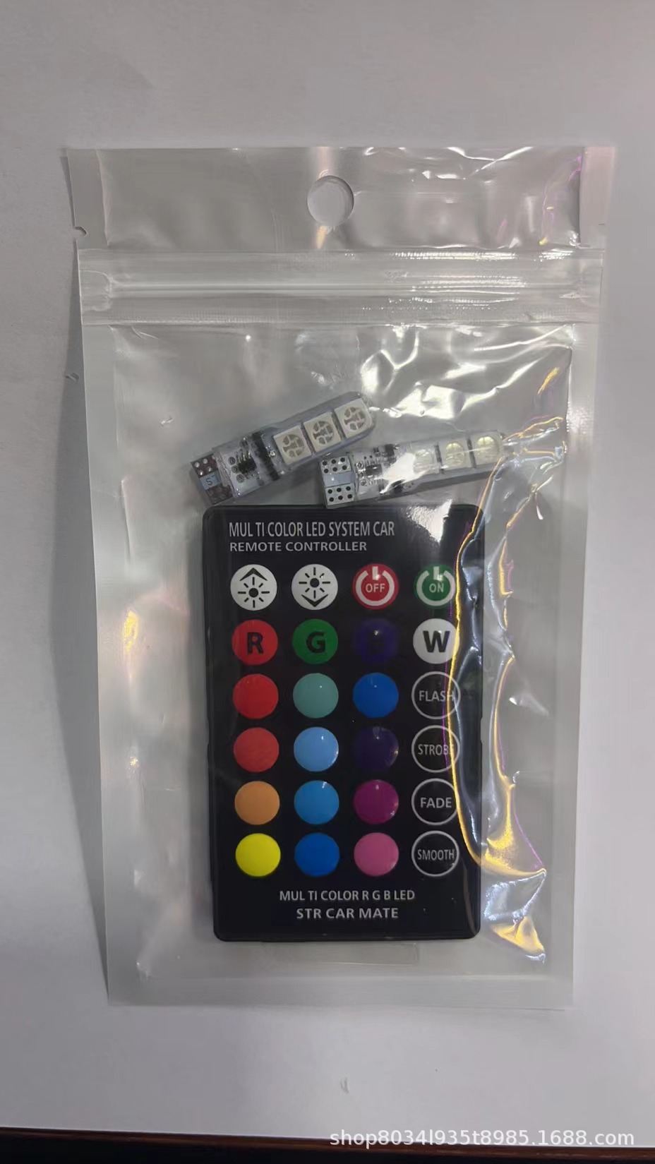 Coche LED ancho de luz T10 RGB de silicona 5050-6smd colorido pequeña luz matrícula luz flash de luz de la motocicleta