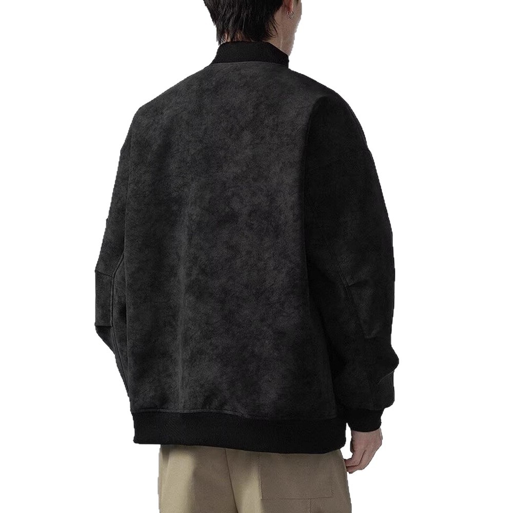 2025 nueva chaqueta de cuero lavada con agua chaqueta de hombre moda retro americana locomotora pareja chaqueta de solapa de moda hombre