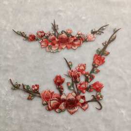 现货玫瑰刺绣布贴服装服饰辅料刺朵布贴服装diy配饰补丁电脑绣花