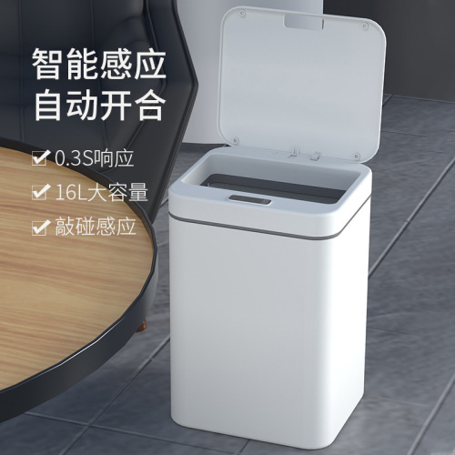Smart Sensor Trash Can for Home Kitchen Bathroom with Lid Plastic Bucket Automatic Sensor Sorting Storage Bin