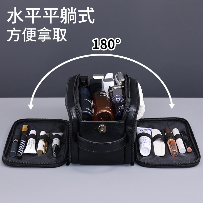 Transfronterizo Amazon retro pu compartición de almacenamiento bolsa de baño de hombre viaje de negocios portátil bolsa de maquillaje impermeable