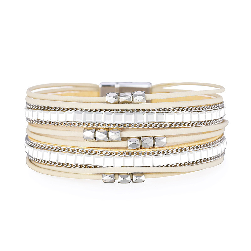 Bohemian Geometric Pu Leather Unisex Bracelets