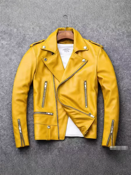 Men's Pu Motorcycle Leather Jacket, Autumn 2025 New Style, Casual Versatile Slim Fit Thickened Plus-Size Men's Leather Jacket