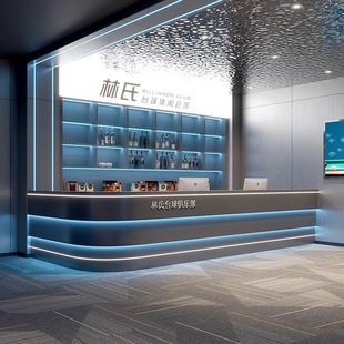 Industrial Style Nightclub Hotel Front Desk Hotel Billiard Hall Reception Desk Ktv Bar Bar Cashier Beauty Counter