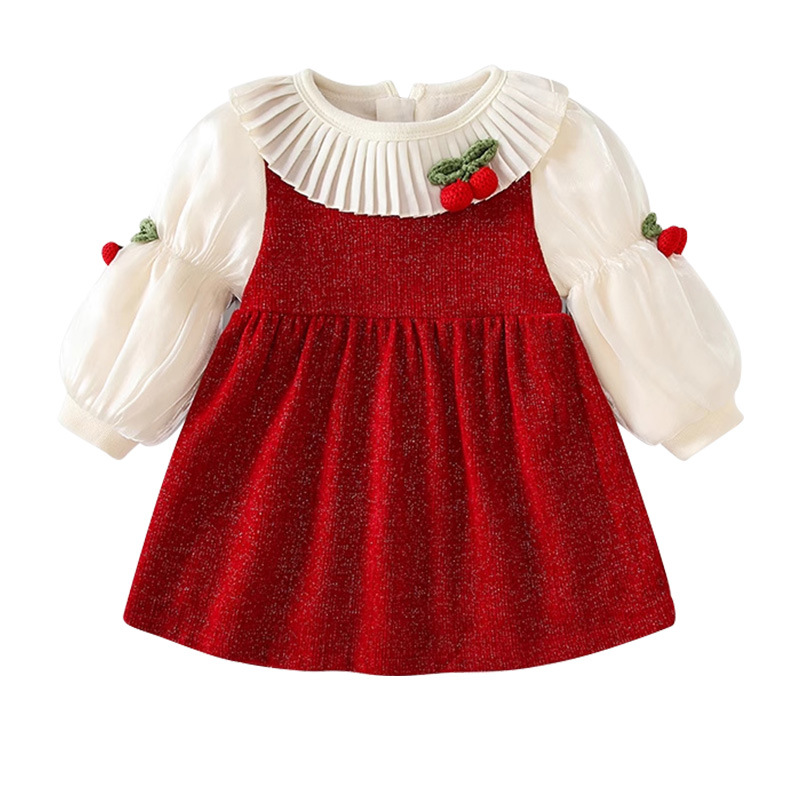 Vestido de niña Youqi vestido de otoño vestido de princesa infantil vestido de un año de cumpleaños vestido de bebé atrapar la fiesta semanal otoño invierno
