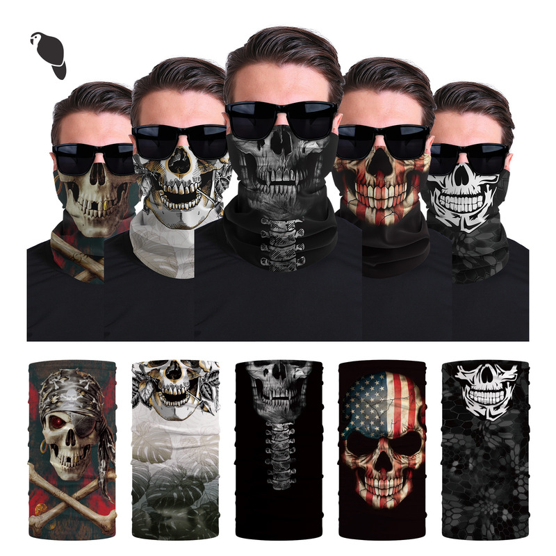 Hoon Yan Skull Half Face Series Magic Hood Seamless Amazon Protective Warm Neck Outdoor Equipment Mask
