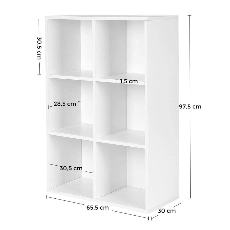 Piso estantería para estudio decoración gabinete de almacenamiento sala de estar pared Almacenamiento de juguete de almacenamiento de seis-rejilla gabinete de casa