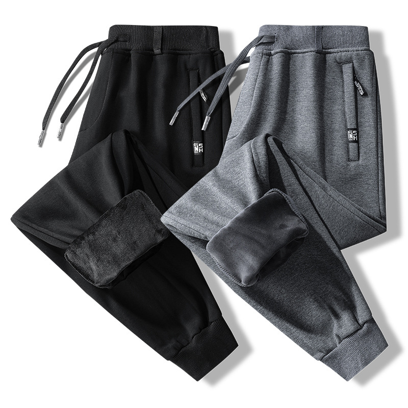 Classic autumn cotton warm trousers for leisure