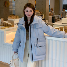 大季2025胖mm200斤加肥加大码羽绒服男女情侣派克服收腰中长9902