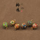 Traditional Gold Cloisonné Enamel Round Bead Buttons with Hollow Design for Cheongsam and Hanfu Vest