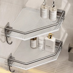 Bathroom Triangle Shelf without Drilling, Wall-mounted Acrylic Bathroom Storage Rack