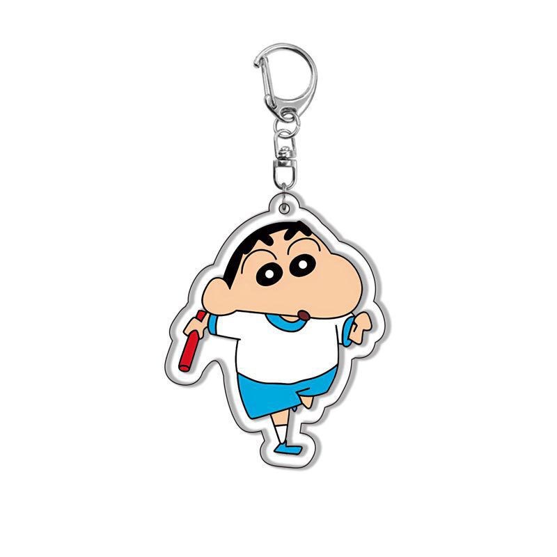 Crayon Shin-Chan Animación Periférico Nohara Shinsuke Xiaokui Xiaobai Nini Colgante de llavero de acrílico entre vientos