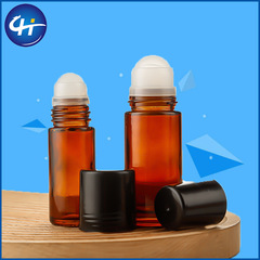 30ml 50mlのボール瓶の精油の薬油のボールの瓶の茶色の光を避けるガラスの大きいサイズの薬用のマッサージのボールの瓶