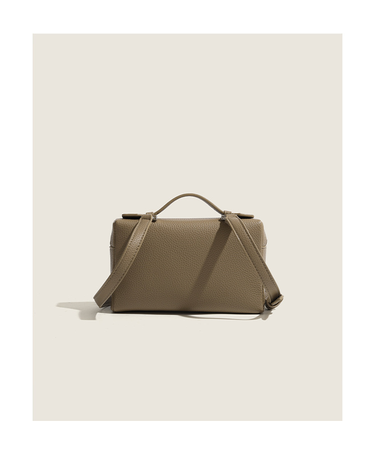 All Seasons Season Women's Gender Basic Style Square Shape Women's Small Pu Leather Solid Color Basic Square Zipper Crossbody Bag
