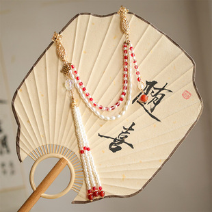 Ancient Style Cheongsam with Lotus Pearl Tassel Butterfly Pendant, Hanfu Chest Decoration Brooch Accessory