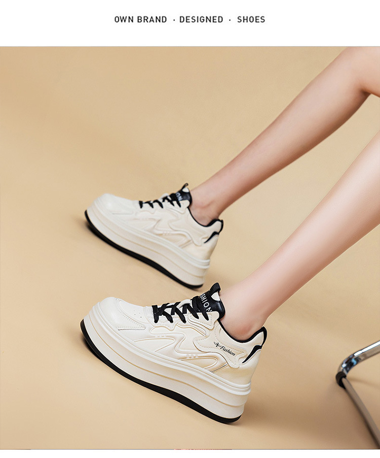 Baskets compensées femme respirantes chaussures décontractées_voghion.com