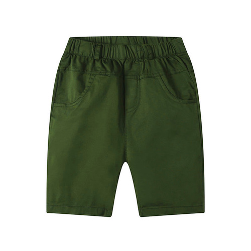  New Boys Summer Pure Cotton Shorts Thin Style Middle and Small Children Work Pants Seven-Eighth Length Woven Baby Casual Pants