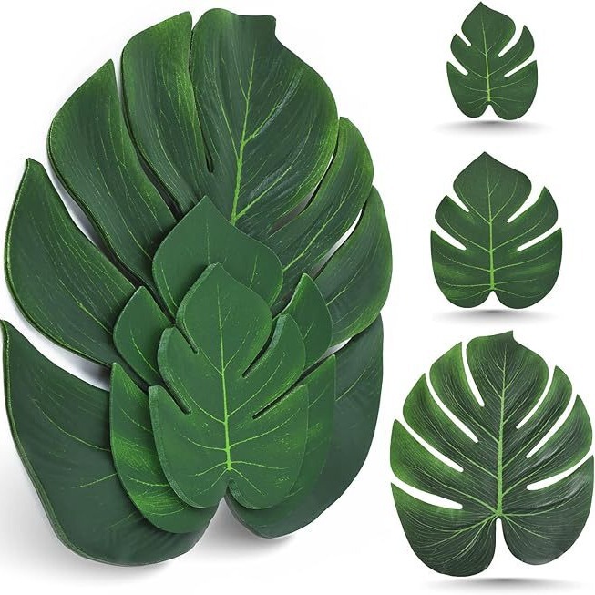 Amazon Boneless Turtle Leaf Hawaii Balloon Party Decoration Simulation Turtle Leaf Photo Props Artificial Willow Leaf