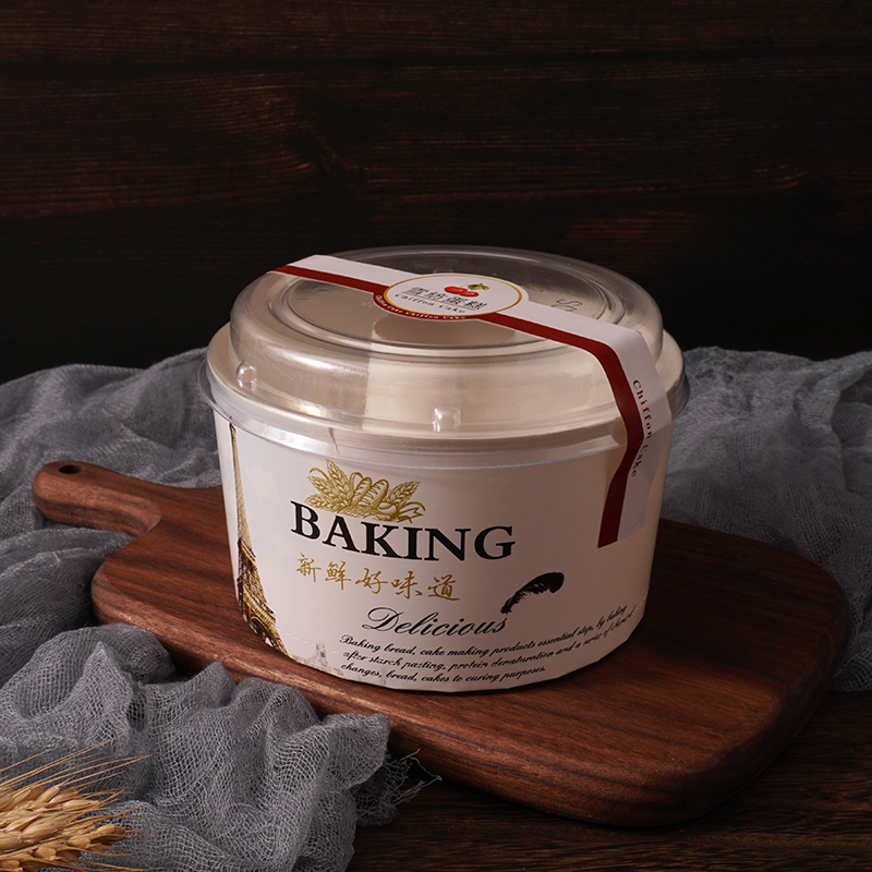 Chifeng molde de taza de pastel hueco 4 pulgadas 6 pulgadas 8 pulgadas chimenea taza de chapa de papel taza de chiffon con tapa al por mayor