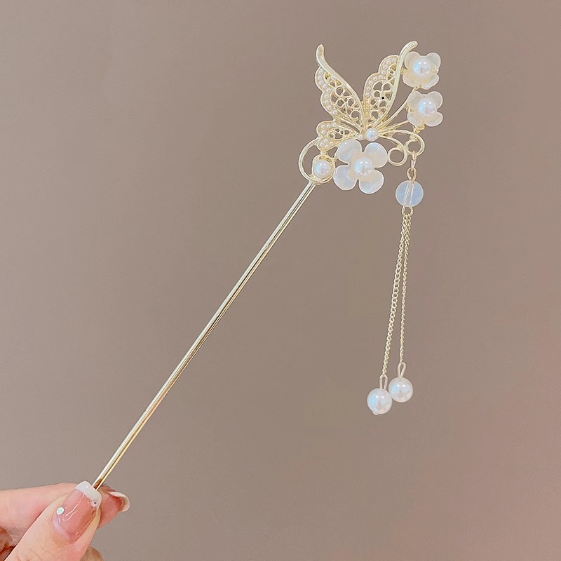 Horquilla para niños, nueva horquilla china, falda de caballo de estilo antiguo para mujer, accesorios, tocado de Hanfu para niñas, horquilla de paso, sentido avanzado