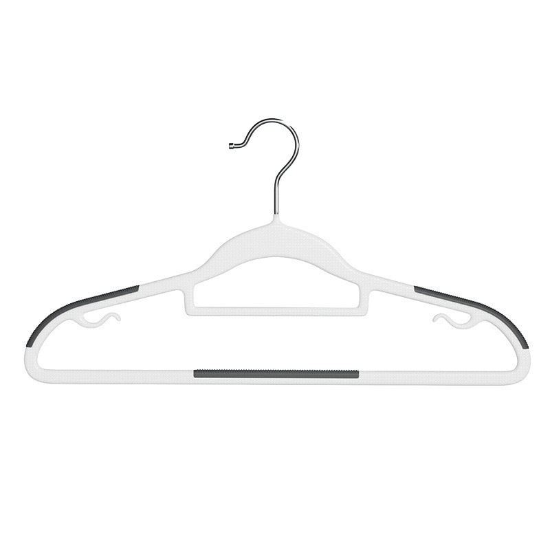 Percha de ropa de plástico para el hogar percha de ropa antideslizante boca de pescado de Doble posición percha de ropa de esquina anti-hombro gancho de ropa de doble uso húmedo y seco