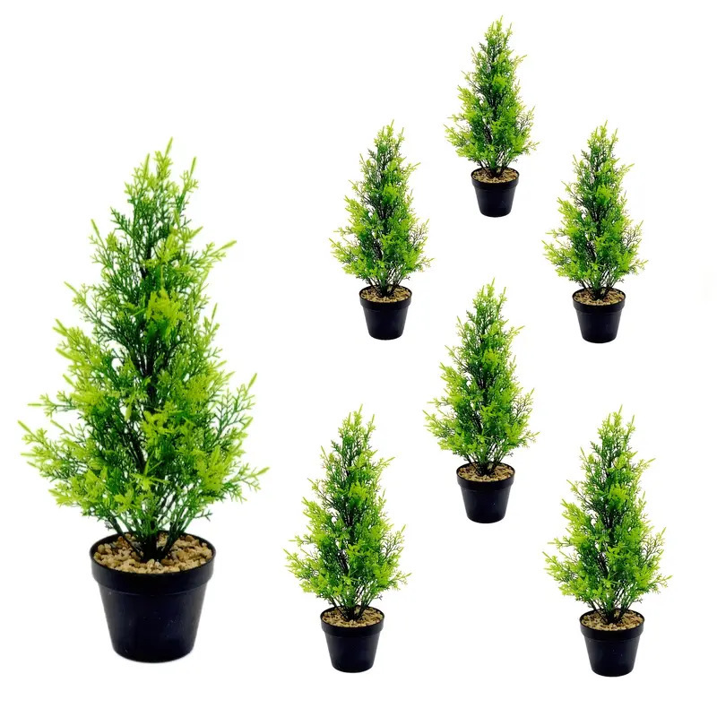 クロスボーダーシミュレーションクリスマスツリー小さなモミの木アマゾン人工緑植物鉢植え造花緑化装飾セット装飾品|undefined
