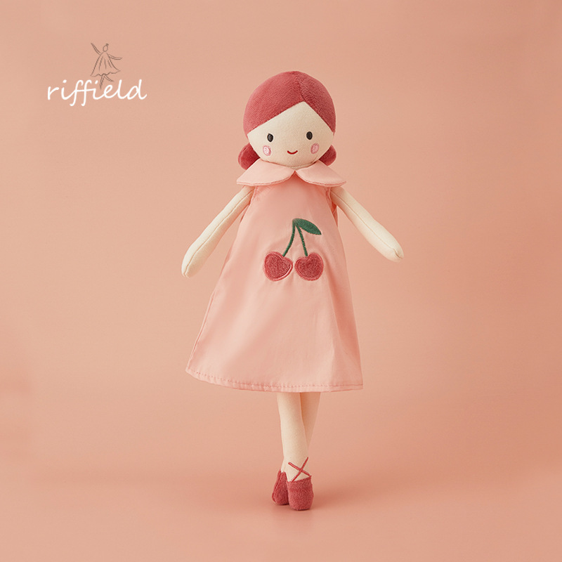 riffiled pink dress girl toy can be changed home decoration companion doll a generation of hair