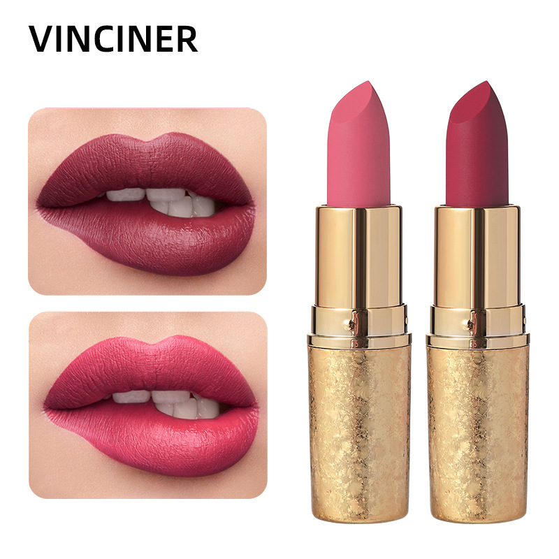 Cross-Border 12-Color Lipstick Velvet Matte Matte Lip Gloss Non-Stick Cup Waterproof Long-Lasting Moisturizing Lipstick Cosmetics Wholesale