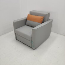 浅灰色一室两用折叠推拉多功能沙发床客厅阳台小户型单人可储物沙