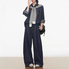 7.20新品 WESTAYONE牛仔套装女2025新款牛仔外套天丝牛仔裤+披肩