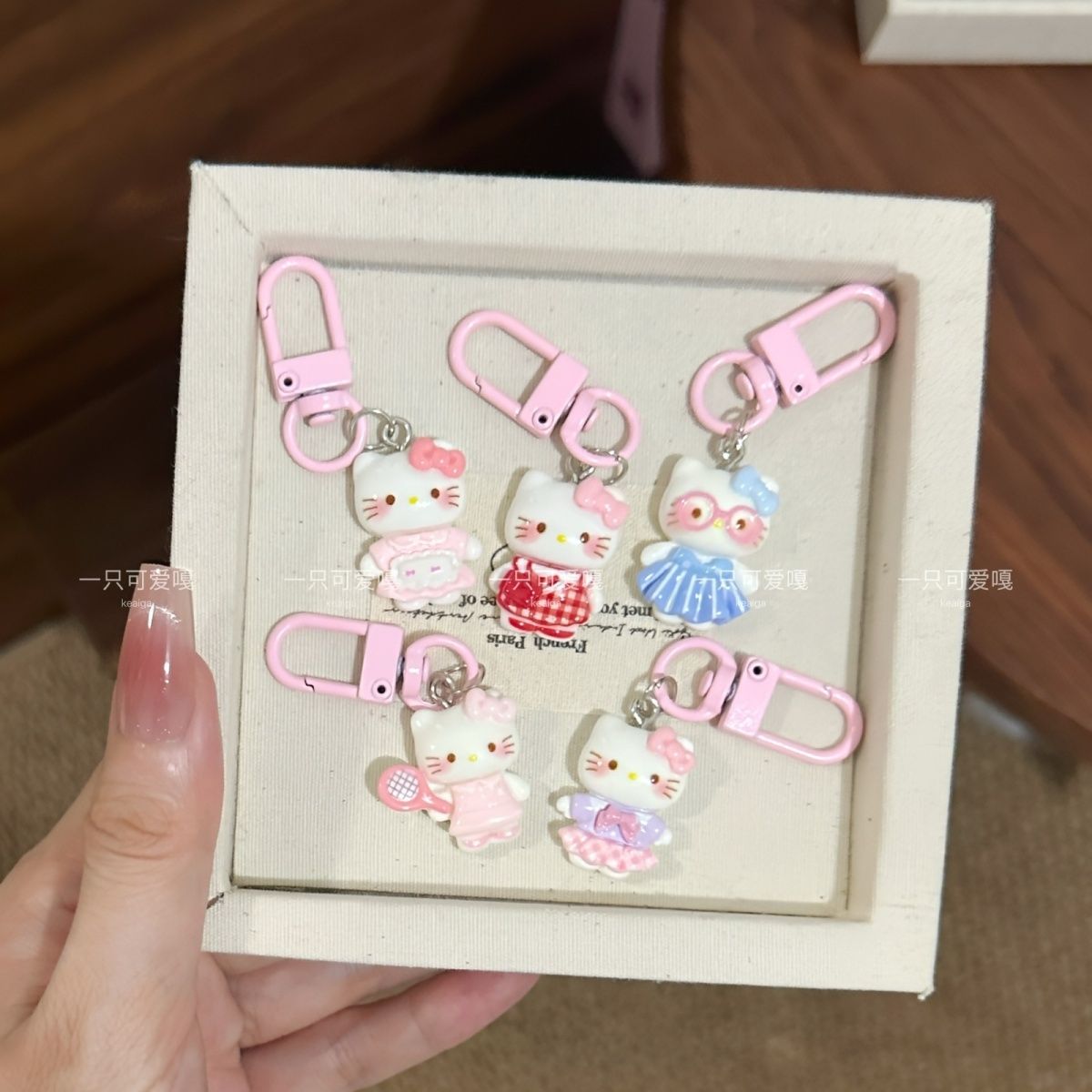 Cute Plaid Skirt Kt Cat Keychain Cartoon Student Girl Sweet Pendant Couple Best Friend Accessories Gift Gift