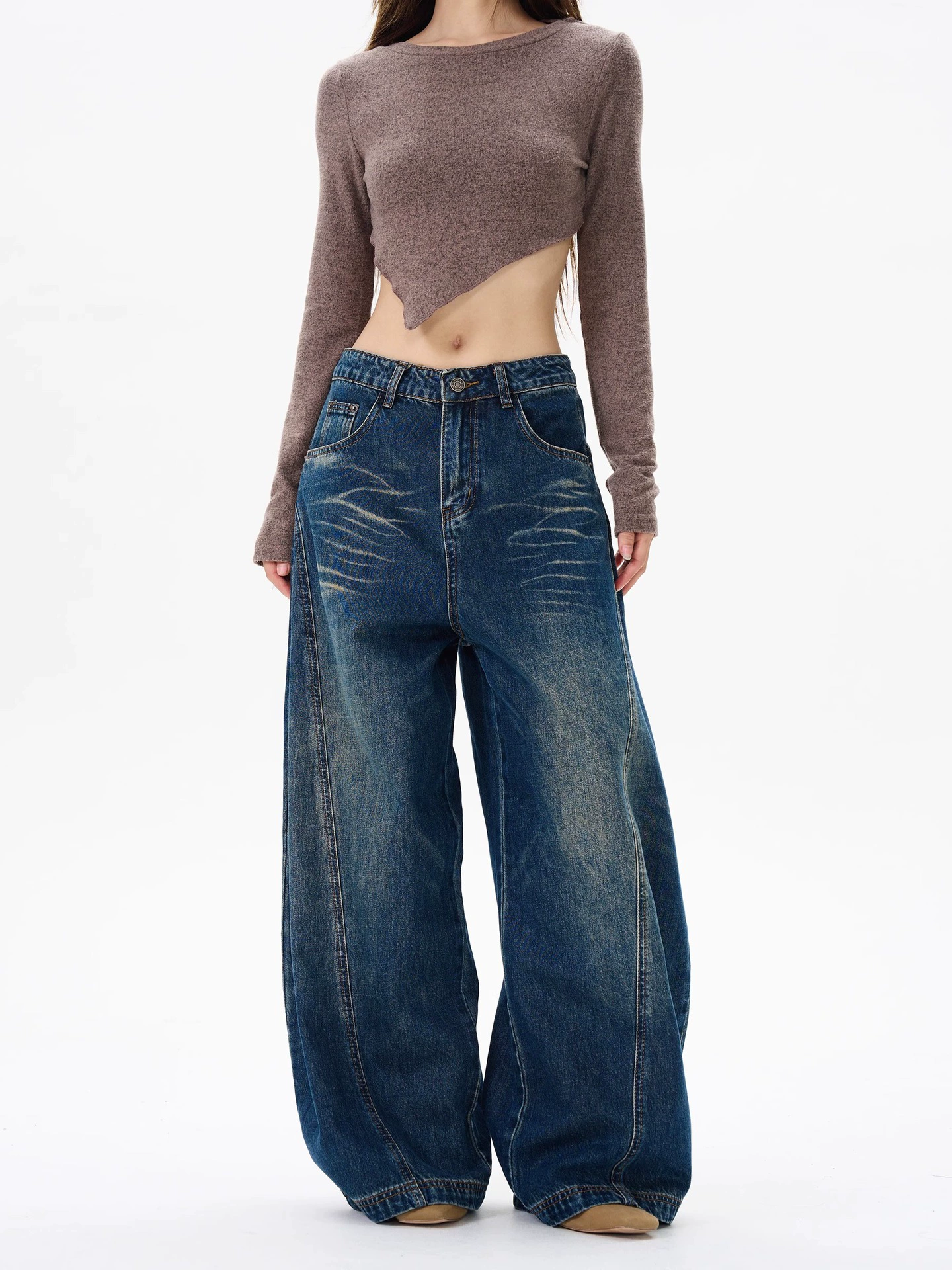 ДжинсыRetro Unisex, свободные прямые широкие штани, американский винтаж стиль, размеры S–XXXL