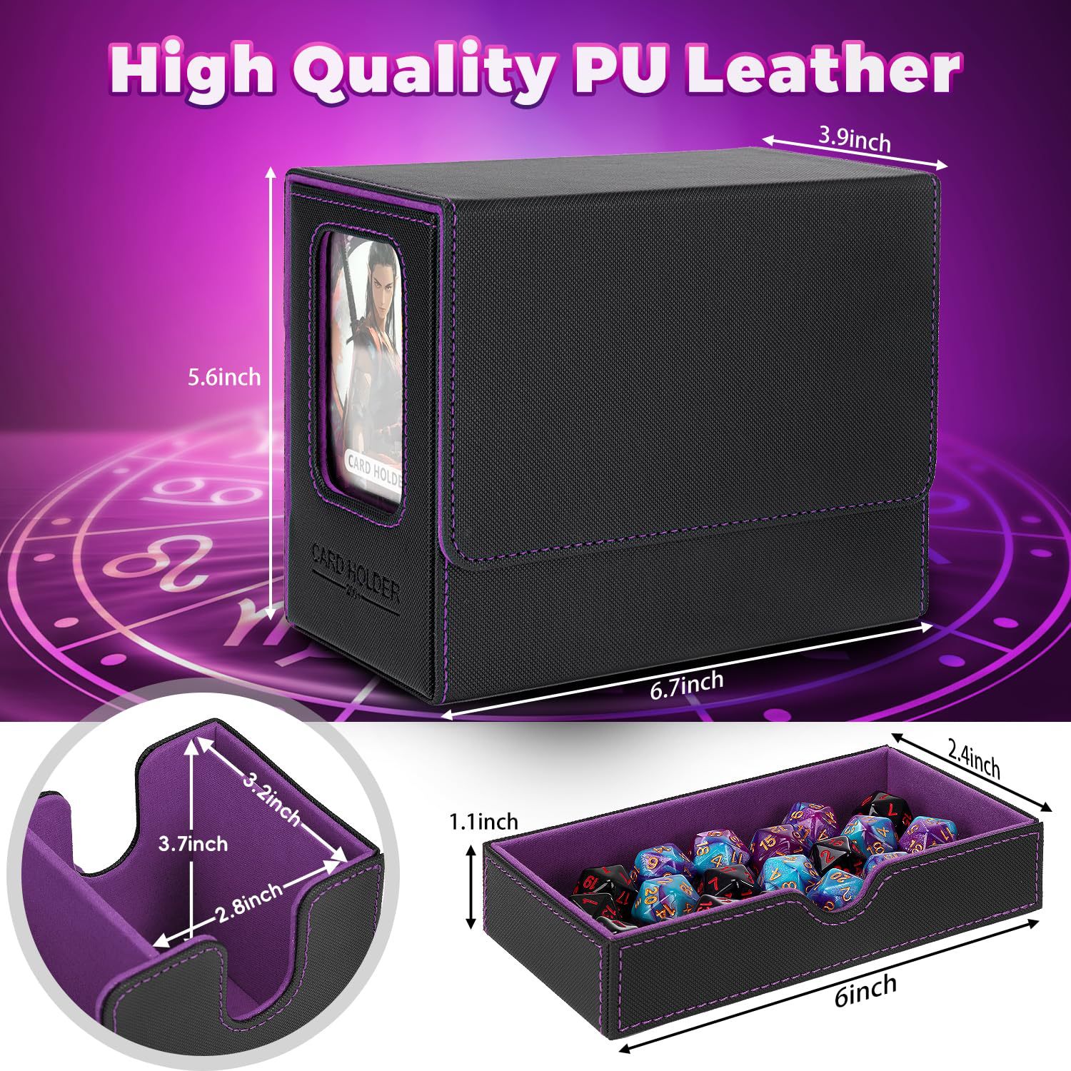 Export-quality High-end PU Leather 260+ Game Magic: The Gathering Multi-window Box, Card Storage Box_voghion.com