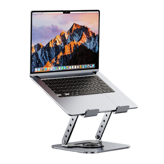 2025 all-metal 360-degree rotating laptop bracket cooling desktop heightening flat support bracket wholesale