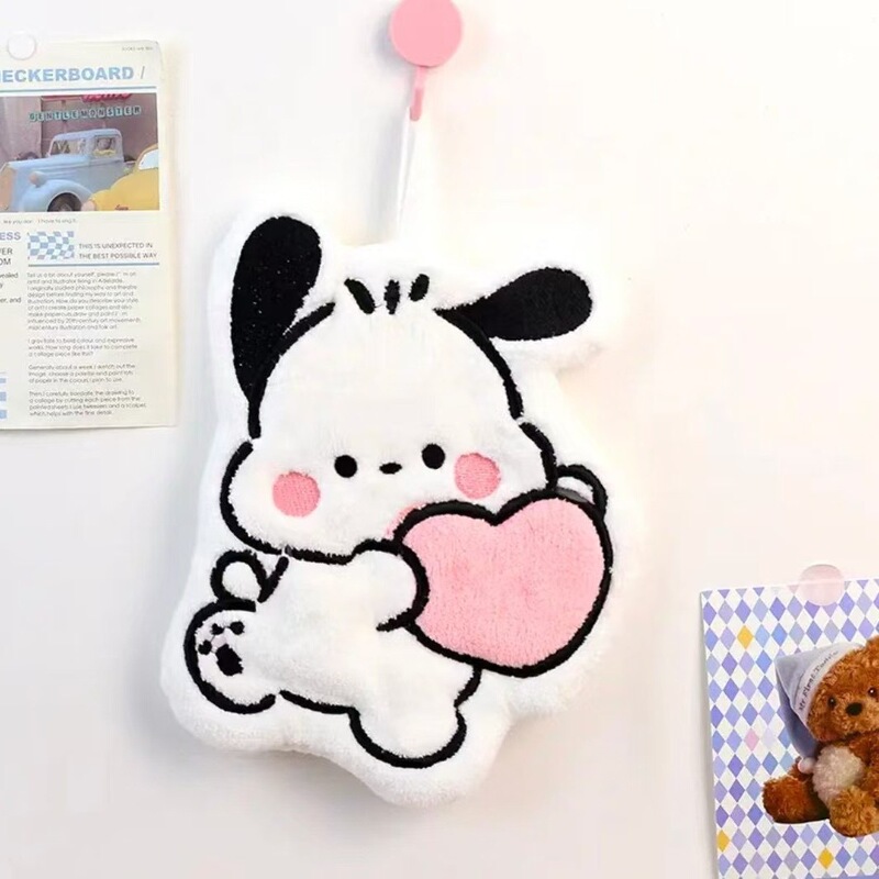 バターベアハンドタオルかわいい漫画キッチンハンドタオルハンギング吸収性タオルハンカチ糸くずの出ない雑巾|undefined