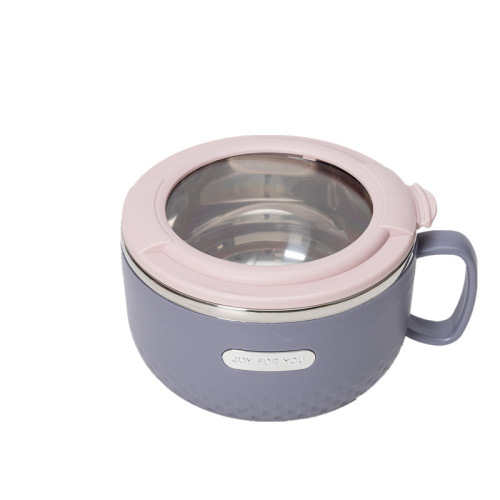 Large capacity food grade stainless steel lunch box, Korean bento lunch box, round student insulated lunch box wholesale