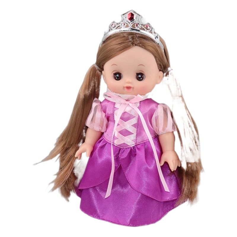 Milu muñeca xiaomeile princesa vestido largo pelo princesa vestido muñeca Accesorios Niña jugar casa juguete fábrica lote
