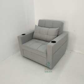 单人位多功能皮质沙发床客厅办公室午休神器带杯架私人影院沙发床