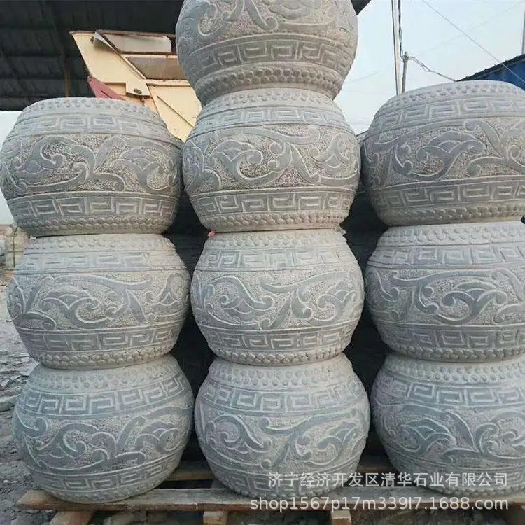 石柱墩子青石柱墩子景区柱子底座包柱石源头生产厂家规格可 定