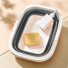 Outdoor Portable Foldable Hand Truck Basket Outdoor Picnic Basket Foldable Drag Bucket Household Laundry Basket Portable Foldable Basin