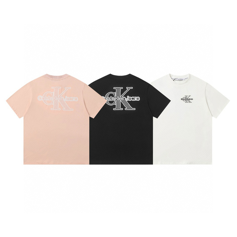 クロスボーダーCホーム クラシックレターオーバープリント半袖Tシャツ 260g ゆったり カジュアル 男女兼用 カップル シンプル 半袖|undefined