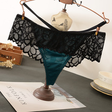 雕婵厂家直供批发蕾丝边棉裆诱惑情趣女士1679丁字裤