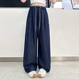 女童天丝牛仔裤夏季2026新款洋气时尚薄款女孩休闲运动大童外穿裤
