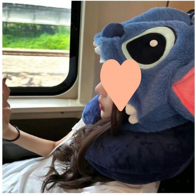 Dormir adorable sticky almohada de dibujos animados siesta encapuchada protección de cuello almohada de cuello creativa almuerzo para el cumpleaños