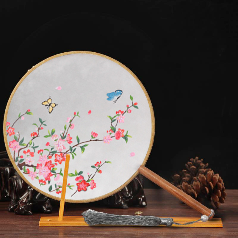 Bordado DIY hecho a mano fan bordado principiante material paquete antiguo cinta poke bordado Suzhou bordado regalo