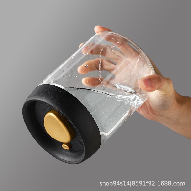 tanque de sellado de alta borosilicona resistente a altas temperaturas de alta sensibilidad a prueba de humedad lata de té lata de almacenamiento de vidrio bombeado al vacío lata de sellado